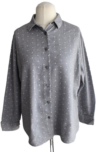 Walbusch flanell langarm bluse - flanell,
