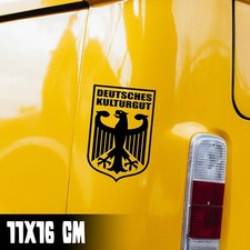 AUTO AUFKLEBER "DEUTSCHES KULTURGUT" 11X16CM DEUTSCHLAND ADLER GERMANY #0064
