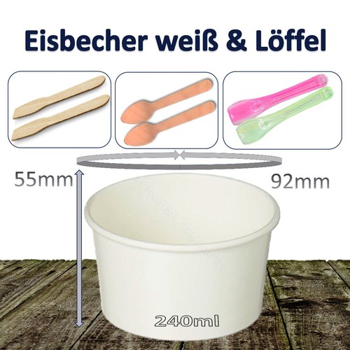 Eisbecher papier pappe weiß - pappe,