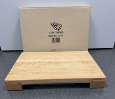 Continenta Schneidebrett Eichenholz mit Schublade 48 x 32,5 x 6 cm Edelstahl