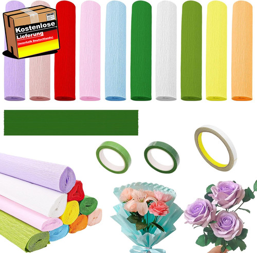 Buntes krepppapier set - buntes, 10