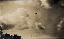 Ak Fesselballon im Flug, Jahr 1918 - 4126833