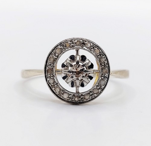 Art deco zielring 18k - deco,