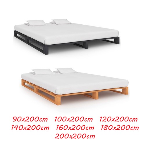 Palettenbett massivholzbett - palettenbett,