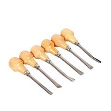 6× Schnitz Werkzeug Set Beitel Holz Bearbeitung Schnitzeisen Satz Schnitzmesser