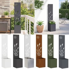 Blumenkübel mit dekorativem Paneel Hochglanz Blumentopf Pflanzkübel Pflanzeinsat