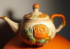 Seltene 1940 Art Deco Dumler Breiden Teekanne German Keramik unbenutzt sehr guter Zustand