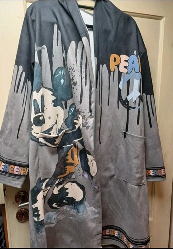 Kurzmantel grau bunt mickey - kurzmantel,