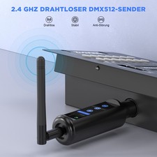 Wireless DMX512 Transmitter Empfänger Set Akku Wiederaufladbar für Bühnenlicht
