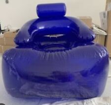 90er Vintage Inflatable Aufblasbarer Sessel Luftsessel Blau