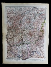 ANDREES HAND ATLAS MAP PLATE