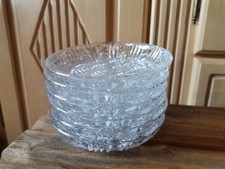 6 Dessert Teller Bleikristall