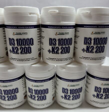 240 Tabletten - Vitamin D3 10000 IE. + Vitamin K2 200 mcg - MK7 Vegetarisch