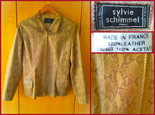 ♥ LUXUS Damen Designer Echtleder Jacke Gr.M Reptil-Optik ♥ SYLVIE SCHIMMEL PARIS
