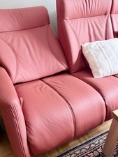 Ledersofa orangerot alle drei - orangerot,,