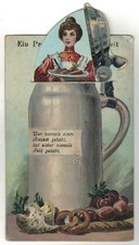 AK - Werbung - Prägekarte beweglich - Bier Brauerei Oktoberfest München - 1909