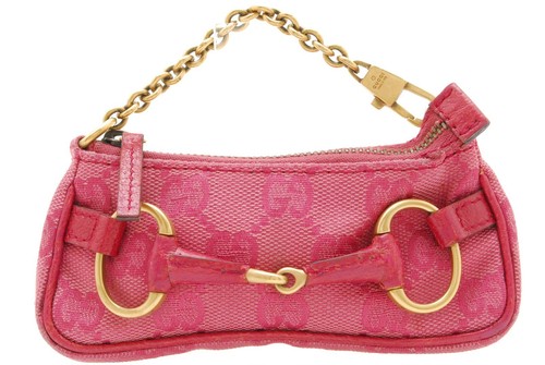 Gucci horsebit canvas pouch - horsebit, gg