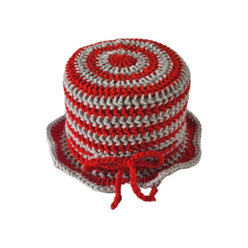 Klohut rot grau - grau, bändel
