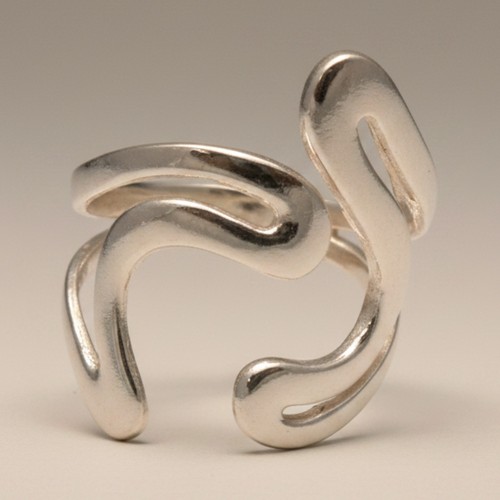 Echter sterling silber ring - silber,