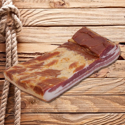 Geräucherter bauchspeck - geräucherter,