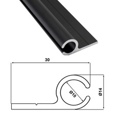 (8€/m) Kederschiene 2 m Alu