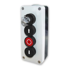 Druck-Taster 3-fach mit Schloss abschließbar KDT4 f. Rolltor Garagen Tor Antrieb