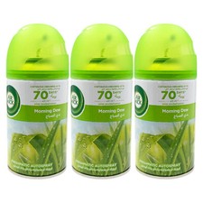 3x Air Wick Lufterfrischer Nachfüller Freshmatic Max Morgentau 250ml