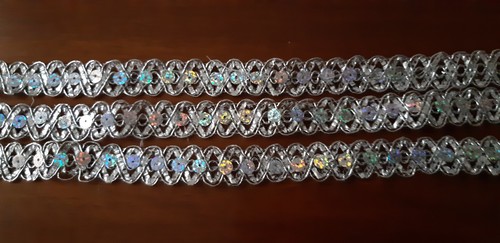 Silber borte reststücke - borte,