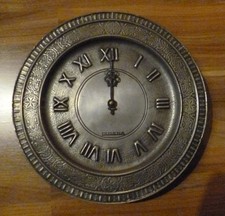 Dugena alte Wanduhr Zinn mit Uhrwerk sehr guter Zustand