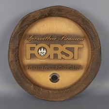 Werbeemblem Bier FORST Fass Schild Fiberglas Deutsch Vintage 1960