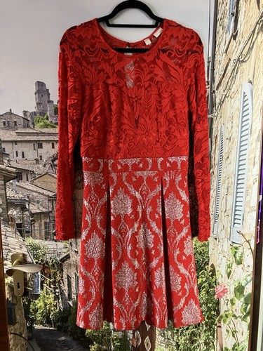 Spitzenkleid rot mit - spitzenkleid,