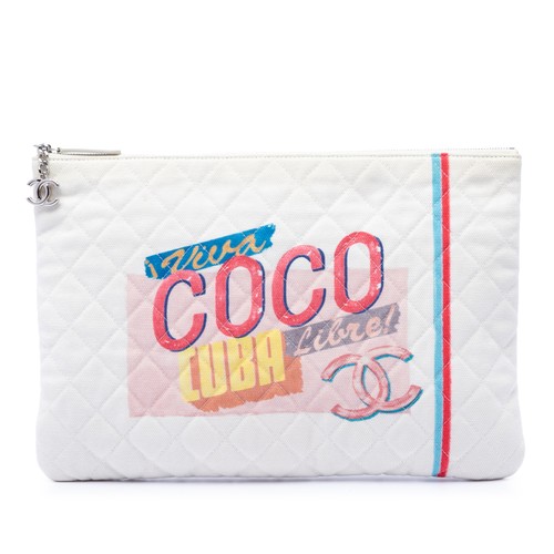 Chanel large quilted printed - chanel,