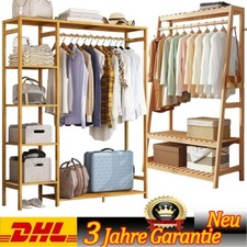 Extra Groß Garderobenständer Holz Garderobenschrank Kleiderständer mit Vorhang