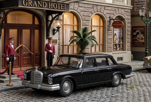Wiking mercedes 600 schwarz - wiking, mb