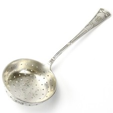 Jugendstil Sieblöffel 800er Silber 1900-1910 Silver Sifter Spoon Initialen RN