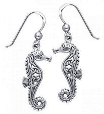 Peter Stone 925 Silber Seepferd Ohrhänger Kelten Seepferdchen Harmonie KRAFT
