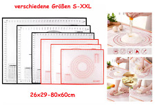 Backmatte Silikon Teigmatte Teigunterlage Ausrollmatte waschbar L-XXL rot schwar