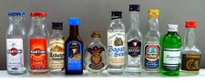 10x leere Schnaps-Miniaturen