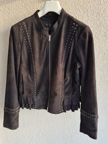 Sportliche veloursleder jacke - sportliche, veloursleder-jacke