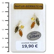 Natur Bernstein Ohrringe Ohrstecker multicolor modern 90251