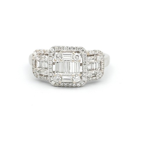 Baguette diamant cluster - diamant,
