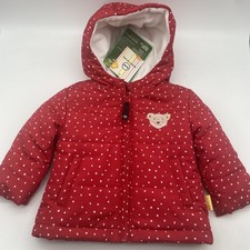 Steiff * warme dicke  Babyjacke mit Kapuze* Mädchen Gr: 62, rot, neu