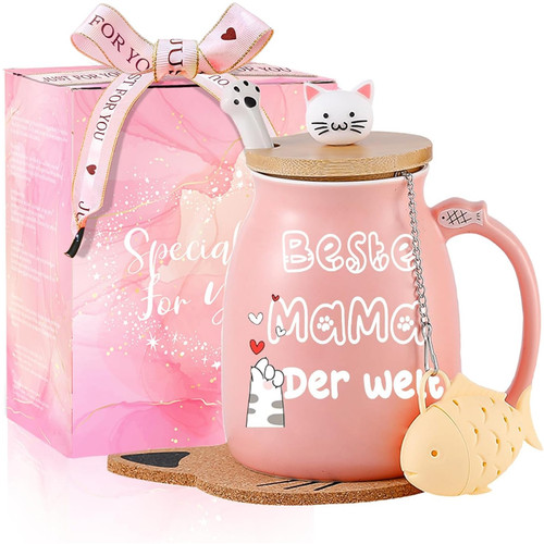 Katzenbecher mama geschenk - katzenbecher,