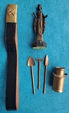 Bergbau Bergmann Antik Gürtel,Heilige Barbara Metall Grubenwerkzeug Metall