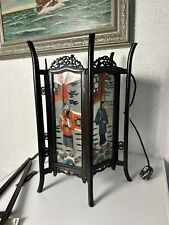 alte antike  Laterne 1880 Alt Antik Lampe Glas Holz China Japan Orient Defekt