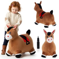 SUN BABY hüpftiere ab 1 Jahr mit Pumpe aufblasbares Hüpfspielzeug Plüsch