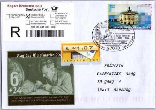 Brief sst tag der - sst, briefmarke