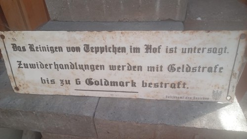 Schild teppiche reinigen - schild,