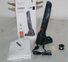 Ferm SGM1027 Lötkolben Iron Set AKKU 4V 1,5Ah kabellos USB LED Licht 25-Sec 450°