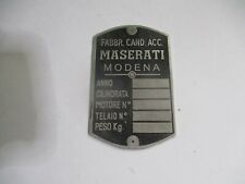 Typenschild Schild Maserati Oldtimer Motorrad s80